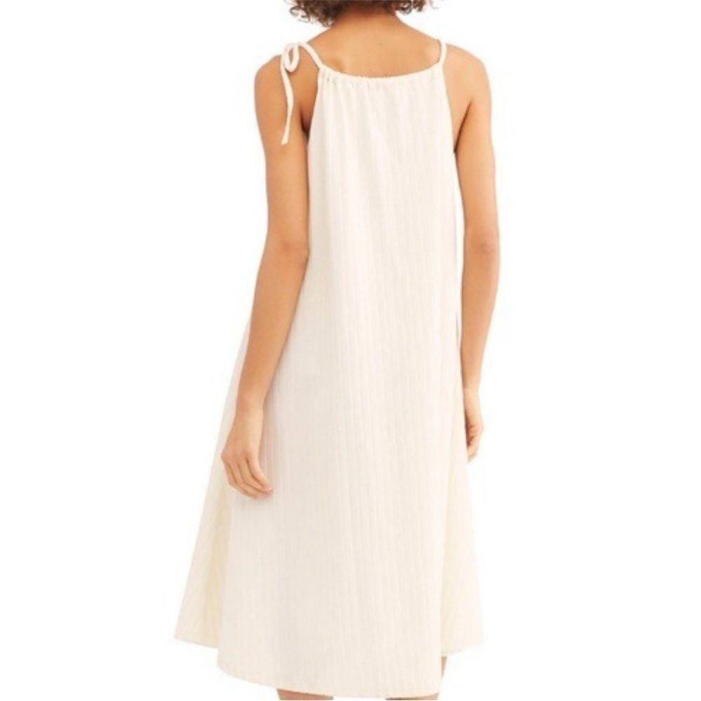 Free People Athens Tie Strap A-Line Midi Dress Cream S NWT New - Picture 8 of 8